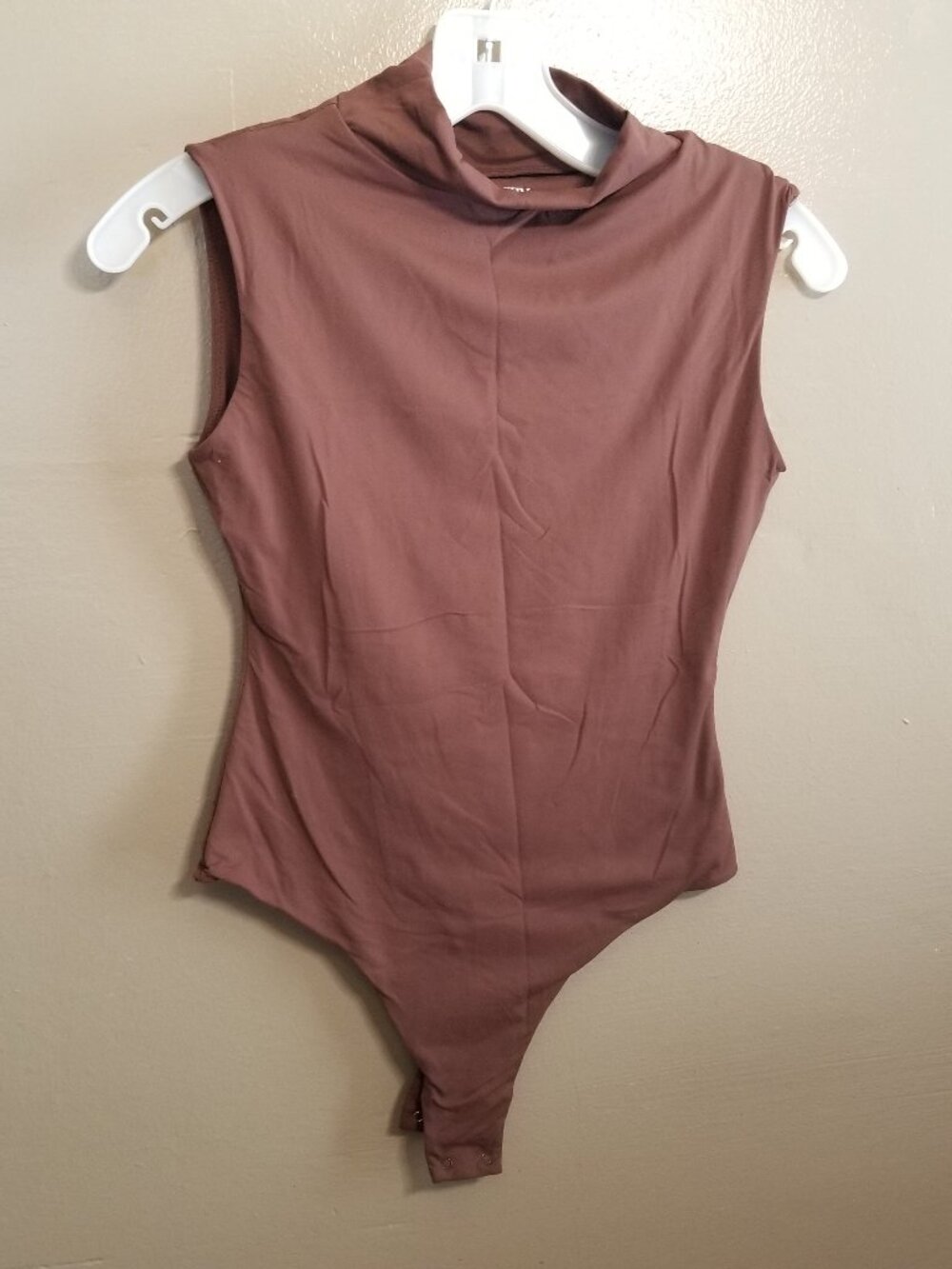 Pumiey Brown Bodysuit, Tank, Mockneck, Small